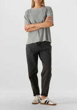 grijze alix the label t-shirt ladies knitted print t-shirt