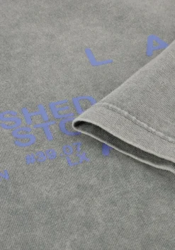 grijze alix the label t-shirt ladies knitted print t-shirt