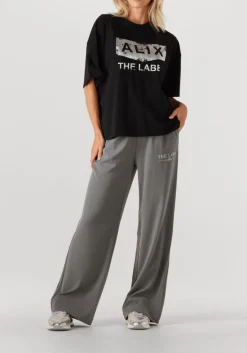 grijze alix the label wijde broek relaxed pant