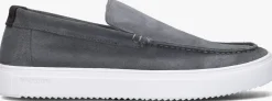 grijze blackstone loafers giulio