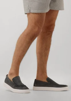 grijze blackstone loafers giulio