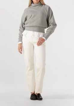 grijze closed sweater high neck sweatshirt