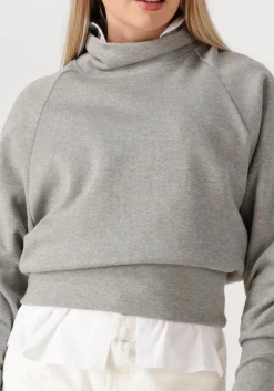 grijze closed sweater high neck sweatshirt