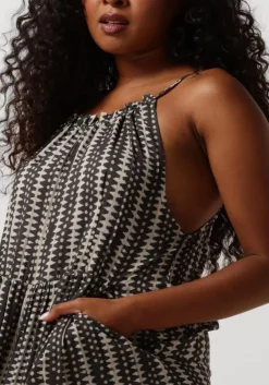 grijze co'couture maxi jurk caya strap dress