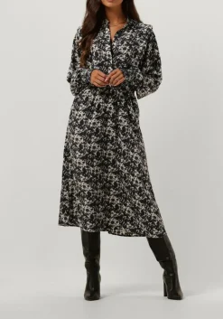 grijze co'couture midi jurk baila wing shirt dress