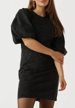 grijze co'couture mini jurk zebra crop puff dress