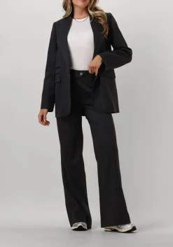 grijze co'couture pantalon ida pin wide long pant