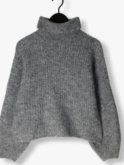 grijze co'couture trui coralie roll knit