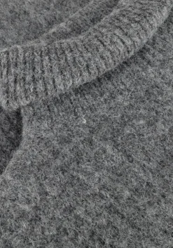 grijze co'couture trui coralie roll knit