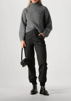 grijze co'couture trui coralie roll knit