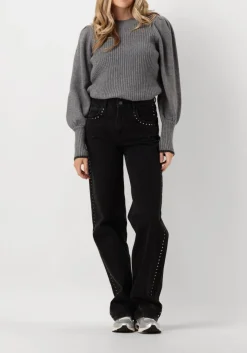 grijze co'couture trui row puff knit