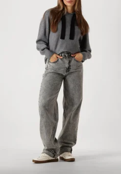 grijze co'couture trui row hoodie knit