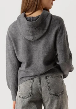 grijze co'couture trui row hoodie knit