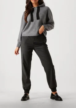 grijze co'couture trui row hoodie knit