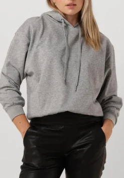 grijze co'couture trui solid choped hoodie