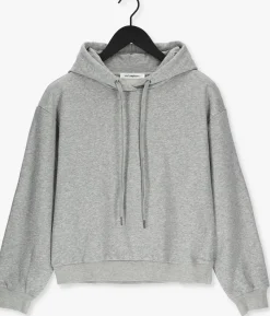 grijze co'couture trui solid choped hoodie