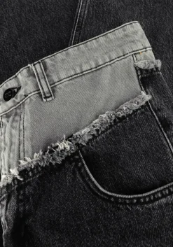 grijze co'couture wide jeans grey mix block long jeans