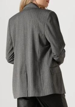 grijze dante6 blazer ceto herringbone blazer