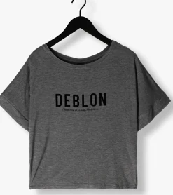 grijze deblon sports t-shirt viola top short sleeve