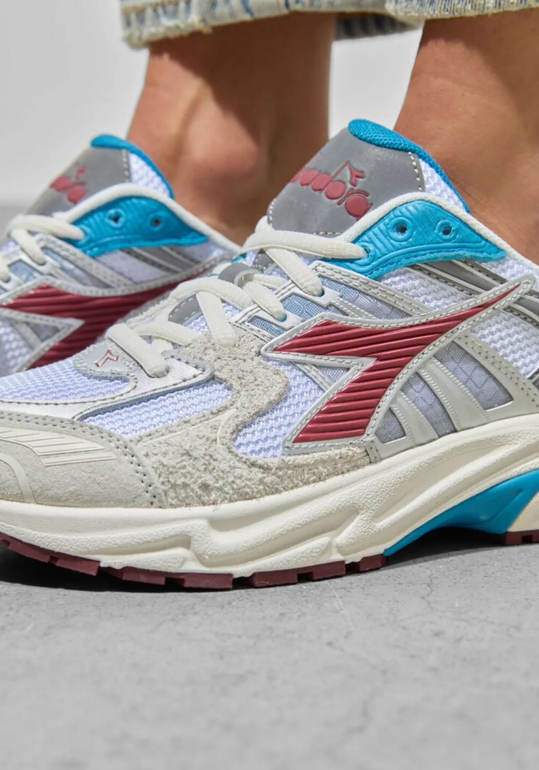 grijze diadora heritage lage sneakers mythos star