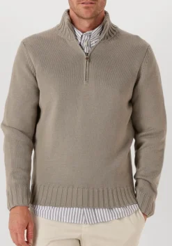 grijze filippo de laurentiis trui mezza zip ml