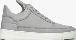grijze filling pieces lage sneakers low top ripple nubuck