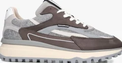 grijze floris van bommel lage sneakers sfm-10172 de gripper