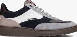 grijze floris van bommel lage sneakers sfm-10143 de kupster