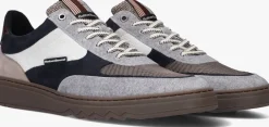 grijze floris van bommel lage sneakers sfm-10143 de kupster