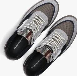 grijze floris van bommel lage sneakers sfm-10143 de kupster