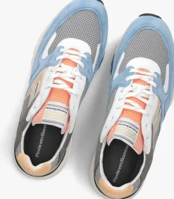 grijze floris van bommel lage sneakers sfm-10154 de treener