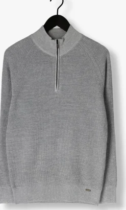 grijze gentiluomo trui turtle zip