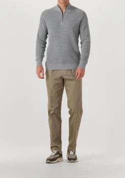 grijze gentiluomo trui turtle zip