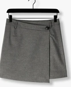 grijze gestuz minirok gzpaula melange mw wrap skirt