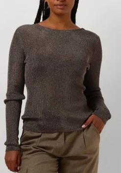 grijze gestuz t-shirt silvigz deep back blouse