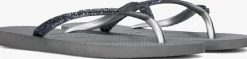 grijze havaianas teenslippers kids slim glitter ii