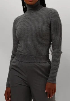grijze herskind coltrui bob blouse