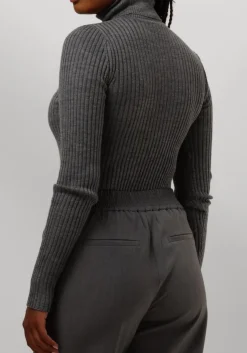 grijze herskind coltrui bob blouse