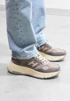 grijze hogan lage sneakers h669 allacciato h