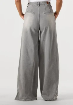 grijze janice wide jeans jeans wijde pijp stretch dollar