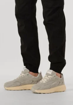 grijze mercer amsterdam lage sneakers the re-run max perforated