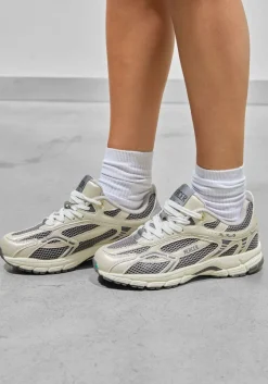 grijze mercer amsterdam lage sneakers the re-run champagne