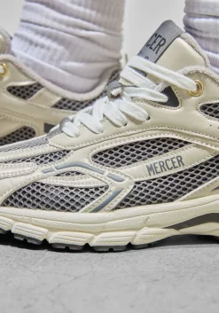 grijze mercer amsterdam lage sneakers the re-run champagne