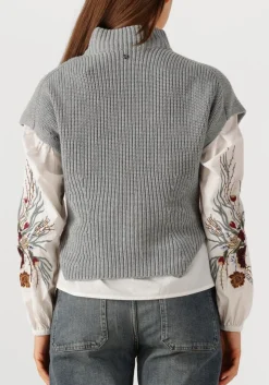 grijze mos mosh coltrui mmbiola bine knit vest