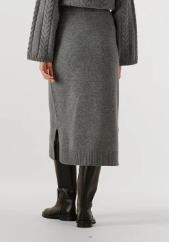 grijze mos mosh midirok mmbryndis knit skirt