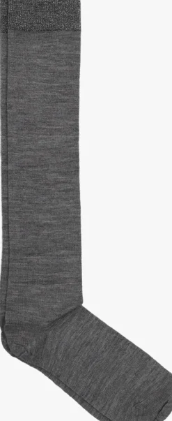 grijze mp denmark sokken wool/silk knee socks