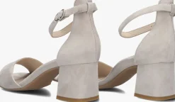 grijze paul green sandalen met hak 6140