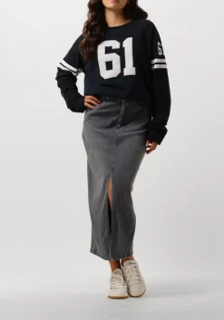 grijze penn & ink midirok 679 skirt