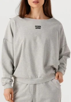 grijze penn & ink trui sweater w25f1703