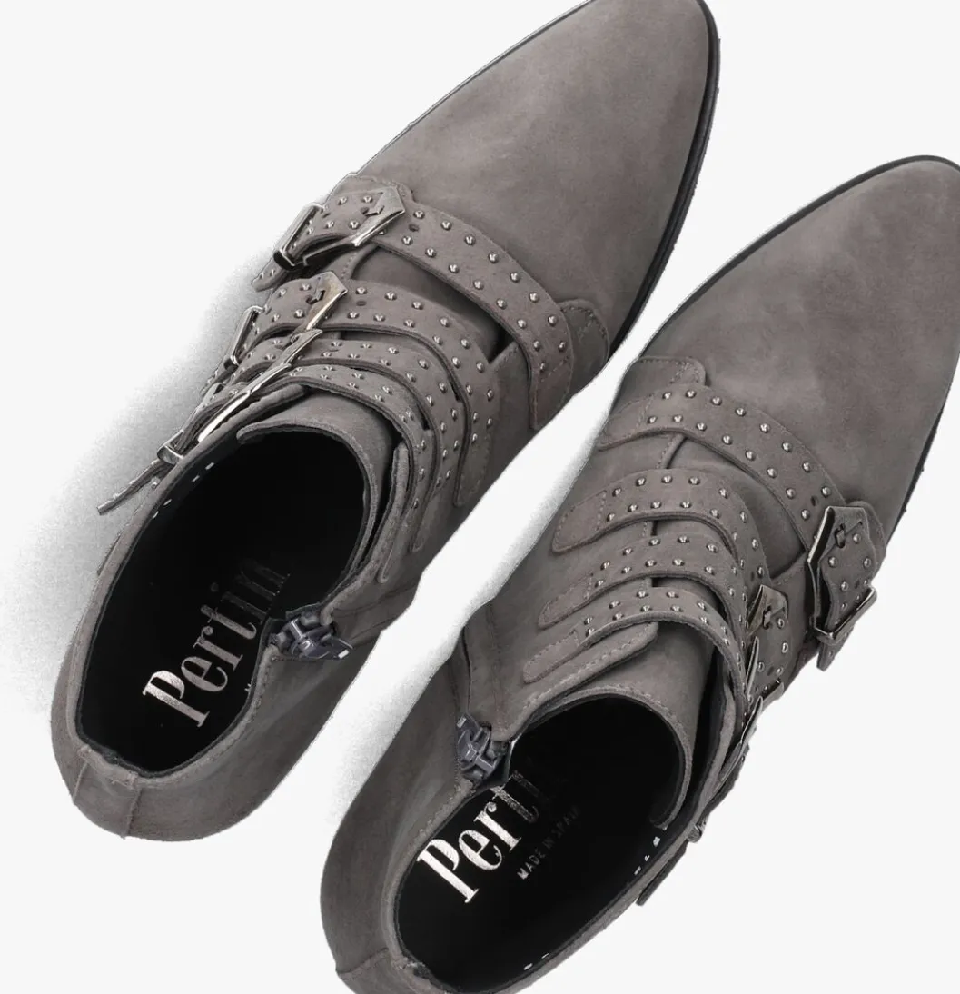 grijze pertini enkellaarsjes 12368